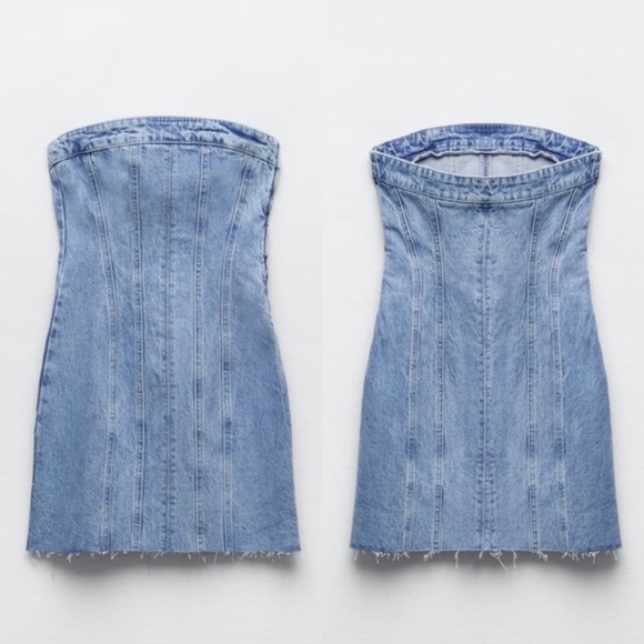 NWT Zara Denim Mini Dress - Picture 17 of 17
